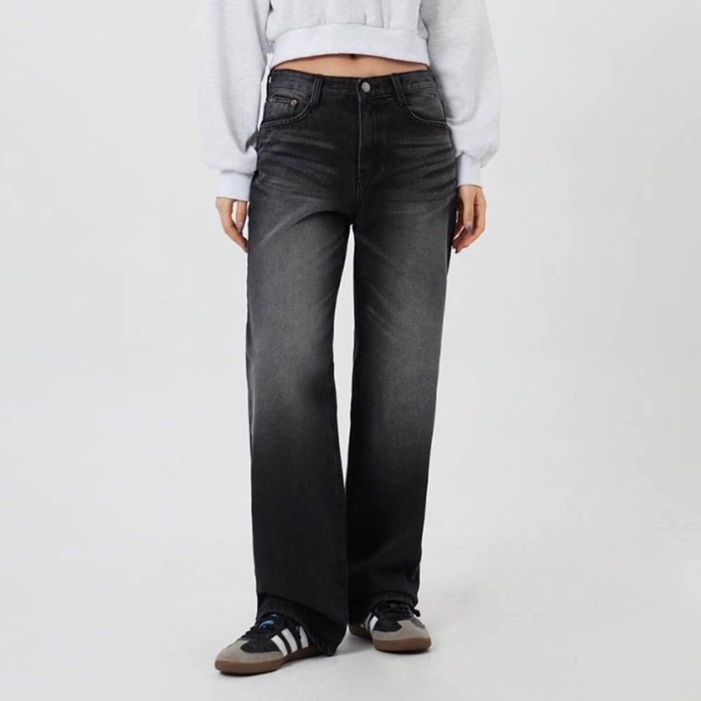 LEWKIN black washed bootcut jeans